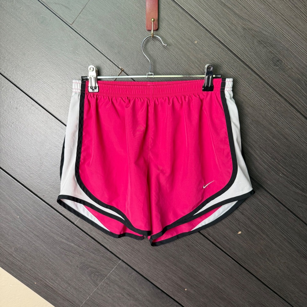 Nike Dri-FIT Women's Tempo Running Shorts Pink White Athletic Size Small